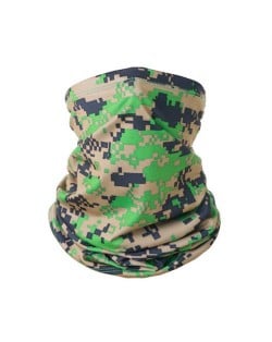 Outdoor Cycling/ Fishing/ Golf Sun Protection Breathable Multi-purpose Absorb Sweat Bandana/ Face Mask - Camouflage Green
