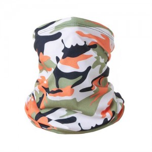 Outdoor Cycling/ Fishing/ Golf Sun Protection Breathable Multi-purpose Absorb Sweat Bandana/ Face Mask - Camouflage Orange