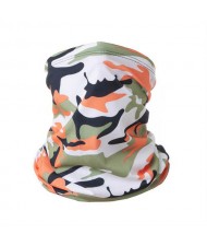 Outdoor Cycling/ Fishing/ Golf Sun Protection Breathable Multi-purpose Absorb Sweat Bandana/ Face Mask - Camouflage Orange