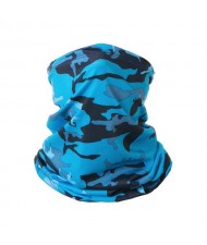 Outdoor Cycling/ Fishing/ Golf Sun Protection Breathable Multi-purpose Absorb Sweat Bandana/ Face Mask - Camouflage Royal Blue