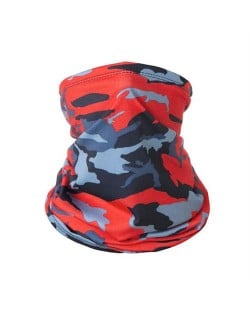 Outdoor Cycling/ Fishing/ Golf Sun Protection Breathable Multi-purpose Absorb Sweat Bandana/ Face Mask - Camouflage Red