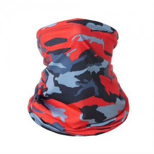 Outdoor Cycling/ Fishing/ Golf Sun Protection Breathable Multi-purpose Absorb Sweat Bandana/ Face Mask - Camouflage Red