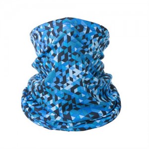 Outdoor Cycling/ Fishing/ Golf Sun Protection Breathable Multi-purpose Absorb Sweat Bandana/ Face Mask - Royal Blue Rhombus