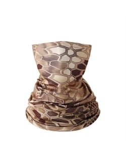 Outdoor Cycling/ Fishing/ Golf Sun Protection Breathable Multi-purpose Absorb Sweat Bandana/ Face Mask - Brown Snake Skin