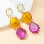 Bohemian Style Irregular Geometry Resin Fashion Wholesale Women Dangle Earrings - Colorful