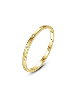 Women Finger Ring Gold Plated Cubic Zircoina Wholesale 925 Sterling Silver Ring