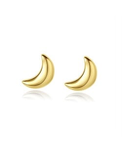 Silver Jewelry Simple Mini Moon Ear Studs Women Wholesale 925 Sterling Silver Earrings