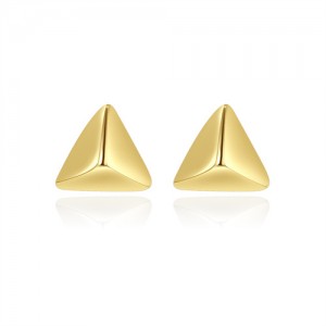 Silver Jewelry Simple Mini Trangle Ear Studs Women Wholesale 925 Sterling Silver Earrings