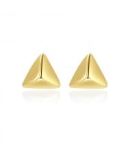 Silver Jewelry Simple Mini Trangle Ear Studs Women Wholesale 925 Sterling Silver Earrings