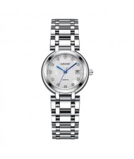 Exquisite Steel Watchband Classic Round Design Wholesale Fashion Women Watch - White