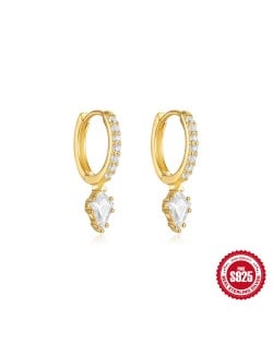 Silver Jewelry Cubic Zirconia Pendant Wholesale Women  925 Sterling Silver Earrings - NO.3