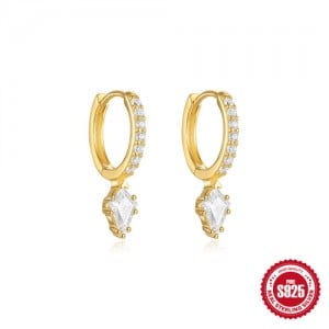Silver Jewelry Cubic Zirconia Pendant Wholesale Women  925 Sterling Silver Earrings - NO.3