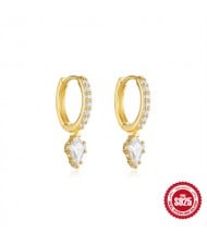 Silver Jewelry Cubic Zirconia Pendant Wholesale Women  925 Sterling Silver Earrings - NO.3
