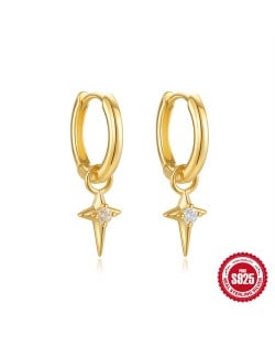 Silver Jewelry Cross Pendant Fashion Wholesale Women 925 Sterling Silver Earrings - NO.6