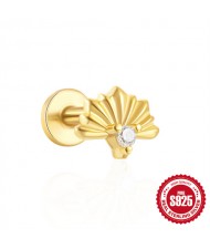 (15 Options) 1 Piece Unique Design Cubic Zirconia Fashion Wholesale Women Jewelry 925 Sterling Silver Ear Stud