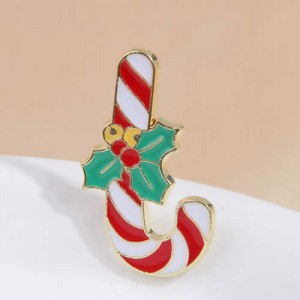 Christmas Element Oil-spot Glaze High Fashion Brooch