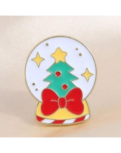 Christmas Theme Cartoon Musical Box Oil-spot Glaze High Fashion Brooch