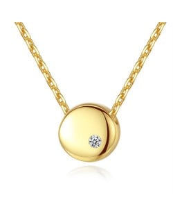 Silver Jewelry Fashion Round Pendant Wholesale Women 925 Sterling Silver Necklace