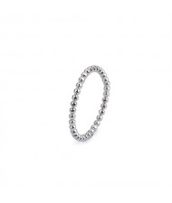 Beads Wave Thin Design Fashion Wholesale Jewelry Women Stainless Steel Ring - Silver