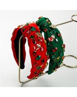 (2 Colors Available) 1 Piece Christmas Theme Accessories Rhinestone Embellished Wholesale Handmade Fashion Hairhoop