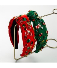 (2 Colors Available) 1 Piece Christmas Theme Accessories Rhinestone Embellished Wholesale Handmade Fashion Hairhoop