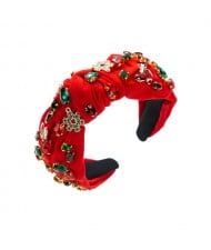 (2 Colors Available) 1 Piece Christmas Theme Accessories Rhinestone Embellished Wholesale Handmade Fashion Hairhoop