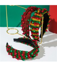 (3 Colors Available) 1 Piece Christmas Theme Pearl Decorated Shiny Wholesale Fashion Hairhoop