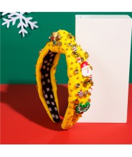 Christmas Theme Accessories Rhinestone Bead Tree Multi-element Shiny Headband Wholesale Fashion Hairhoop - Yellow
