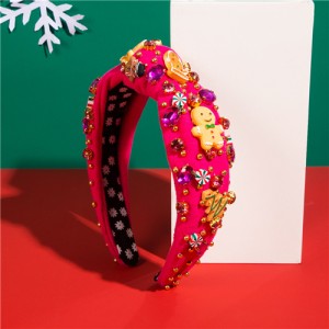 Christmas Theme Accessories Rhinestone Bead Tree Multi-element Shiny Headband Wholesale Fashion Hairhoop - Rose