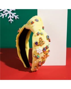 Christmas Accessories Snowflake Gift Box Tree Multi-element Headband Wholesale Fashion Hairhoop - Yellow