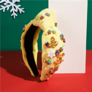 Christmas Accessories Snowflake Gift Box Tree Multi-element Headband Wholesale Fashion Hairhoop - Yellow