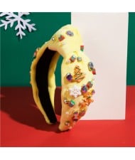 Christmas Accessories Snowflake Gift Box Tree Multi-element Headband Wholesale Fashion Hairhoop - Yellow