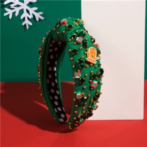 Christmas Accessories Snowflake Gift Box Tree Multi-element Headband Wholesale Fashion Hairhoop - Green