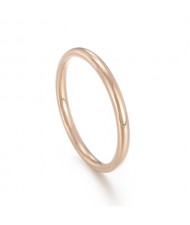 Simple Thin Design Fashion Wholesale Women Stainless Steel Ring - Rose Gold