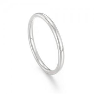 Simple Thin Design Fashion Wholesale Women Stainless Steel Ring - Silver