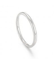 Simple Thin Design Fashion Wholesale Women Stainless Steel Ring - Silver