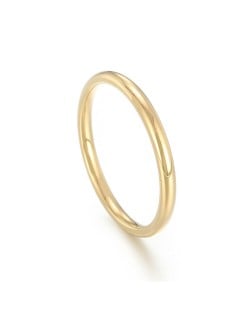 Simple Thin Design Fashion Wholesale Women Stainless Steel Ring - Golden