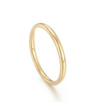 Simple Thin Design Fashion Wholesale Women Stainless Steel Ring - Golden