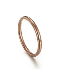 Simple Thin Design Fashion Wholesale Women Stainless Steel Ring - Coffee