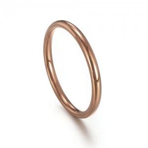 Simple Thin Design Fashion Wholesale Women Stainless Steel Ring - Coffee