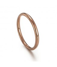 Simple Thin Design Fashion Wholesale Women Stainless Steel Ring - Coffee