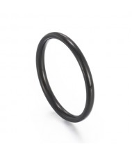 Simple Thin Design Fashion Wholesale Women Stainless Steel Ring - Black