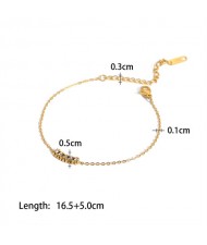 (11 Options) 1 Piece French Style Exquisite Cubic Zirconia Fashion Wholesale  Women Stainless Steel Bracelet