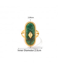(4 Options) 1 Piece U.S. Fashion Vintage Copper Color Wholesale Women Stainless Steel Ring