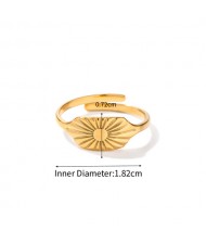 (4 Options) 1 Piece U.S. Fashion Vintage Copper Color Wholesale Women Stainless Steel Ring