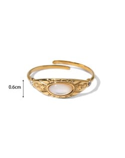 Vintage French Style Star Rhinestone Elegant Fashion Wholesale Women Stainless Steel Ring
