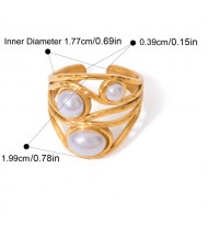 (2 Options) 1Piece High Quantity Stone Decorated Width Wholesale Women Stainless Steel Ring