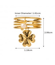 (4 Options) 1 Piece Flower Butterfly Snake Design Open-end Fashion Wholesale Titanium Steel Women Stainless Steel Ring