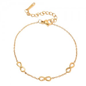 Well-madeTitanium Steel Jewrlry Fashion Infinite Symbol Wholesale Women Fashion Stainless Steel Bracelet