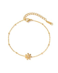 Well-madeTitanium Steel Jewrlry Simple Daisy Flower Fashion Wholesale Women Fashion Stainless Steel Bracelet
